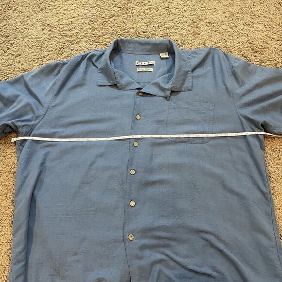Batik Bay Men's Blue Short Sleeve Button Front Silk Hawaiian Shirt Size XXL - Picture 5 of 16